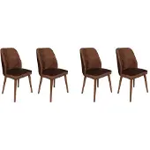Atelier Del Sofa 4 tuolin setti, , 50x90x49 cm, ruskea
