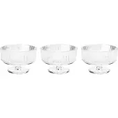 Stelton - Pilastro Jalallinen Kulho 11 cm 3 kpl Kirkas