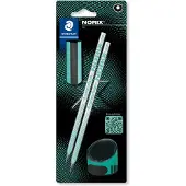 Staedtler Bleistift NORIX HB Set BK 100% PEFC tuerkis/schwarz (181 SBK2-3)