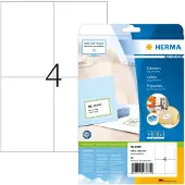 Herma 8630, Valkoinen, Itse kiinnittyvä tulostintarra, A4, Paperi, Laser/Inkjet, Kiinteä