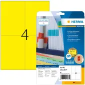Herma 4561, Keltainen, Suorakulmio, A4, Universaali, Matta, Laser/Inkjet