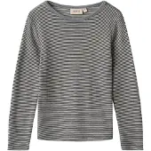 Wheat Wool T-Shirt L/S Alfie - Navy - 104