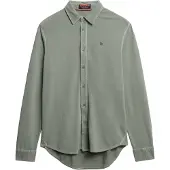 Superdry for man. M4011000A Vintage worn green shirt (XXL), Casual, Cotton, Long sleeve