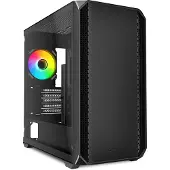 Sharkoon MK2 RGB, Micro Tower, PC, Musta, mikro ATX, Mini-ITX, Multi, Kotelotuulettimet (4044951041725)