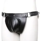 Kaalimato Chastity Pants - Nahkaiset siveyshousut, bondage, BDSM, sitominen, kahlitseminen, alistaminen