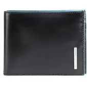 Piquadro Blue Square Lompakko Nahka 12.5 cm Musta