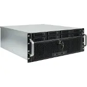 Inter-Tech IPC Storage 4U-4708 server case for 8 4U hot-swap drives, black, with 3.5-inch SATA bays and 80 mm fans (88887384)