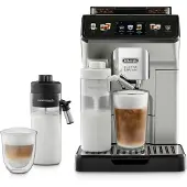 De'Longhi – De’Longhi Eletta Explore, Espressokone, 1,8 L, Kahvipavut, Jauhettu kahvi, Sisäänrakennettu jauhin, 1450 W, Musta, Hopea (0132217070)