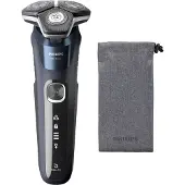 Philips SHAVER Series 5000 S5885/10, Parranajokone kääntyvällä päällä, Musta, Sininen, Painikkeet, LED, Akku/USB, Sisäänrakennettu akku