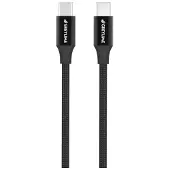 GreyLime 60W punottu USB-C / USB-C kaapeli - 1m - musta