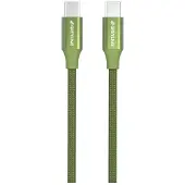 GreyLime Braided USB-C to USB-C 60W Cable Green 2 m