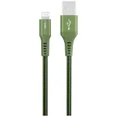 GreyLime Braided USB-A to Lightning Cable Green 0.5 m