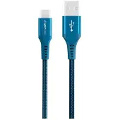 GreyLime Braided USB-A to USB-C Cable Blue 3 m