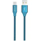 GreyLime Letitetty USB-A / USB-C Kaapeli - 1m - Sininen