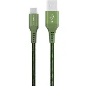 GreyLime Braided USB-A to USB-C Cable Green 0.5 m