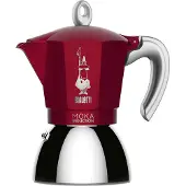 Bialetti Moka Induction, 0,16 L, Alumiini, Alumiini, Musta, Punainen (0006944)