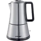 Cloer sähköinen espressokeitin Silver, 6 kuppia