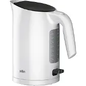 Braun PurEase WK 3100 -vedenkeitin, 1,7 l, 2200 W, valkoinen