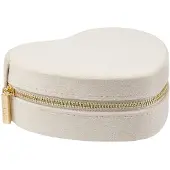Dark Velvet Heart Jewellery Box Sand