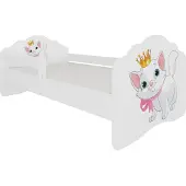 ADRK Furniture Lasten sänky irrotettavalla suojalla Casimo Cat, 70x140 cm