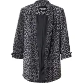 Pieces Pcbosella 3/4 Printed Blazer Noos Bc - Black - M