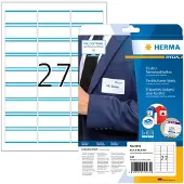 Herma 4513, Sininen, Valkoinen, Pyöristetty suorakulmio, Laser, 27 kpl, 20 arkkia, 63,5 mm
