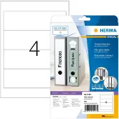 Herma 5123, Valkoinen, Itse kiinnittyvä tulostintarra, A4, Paperi, Laser/Inkjet, Kiinteä