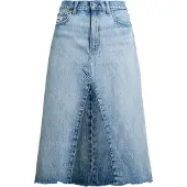 Ralph Lauren Paneled Denim A-Line Skirt - Blue - 26
