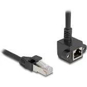DeLOCK 81041, 0,5 m, Cat6, F/UTP (FTP), RJ-45, RJ-45, Musta
