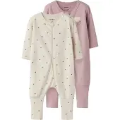 Name it Nbfnightsuit 2P Zip Ff Heart Noos - Pink - 62