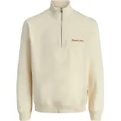 Jack & Jones Jornorrebro Emb Sweat High Neck Noos - Cream - XL