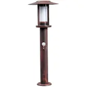 LINDBY LED-jalustavalaisin Pavlos, 55 cm, ruosteenvärinen, anturi Pavlos, Ruskea/ruoste, Ruostumaton teräs, Kartano/rustiikki