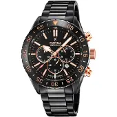 Festina Miesten kello F20577-1 Ceramic Musta/Teräs Ø44 mm