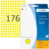 Herma 2211, Keltainen, Ympyrä, Selluloosa, Paperi, 32 arkkia, 11,1 cm, 17 cm