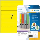 Herma 5091, Keltainen, Itse kiinnittyvä tulostintarra, A4, Paperi, Laser/Inkjet, Kiinteä