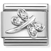 Nomination Classic SilverShine Symbols White Dragonfly 330304-38