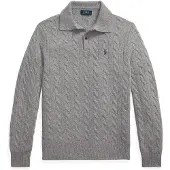 Ralph Lauren Cable-Knit Wool-Cashmere Sweater - Grey - M