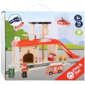 Small Foot - Wooden Fire Station with Accessories.