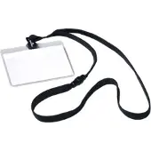 Durable 813901, Nimikyltti, Vaakataso, Tekstiili, Musta, Läpinäkyvä, 9 cm, 6 cm