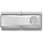 Nomination Silvershine Double Paw Print with CZ 330731-13