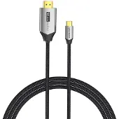 Vention Tuuletus USB-C-HDMI-kaapeli 4K@60Hz punottu 2m GREY