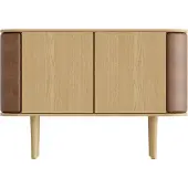 UMAGE Treasures 2-ovinen kaappi tammi/brown faux leather