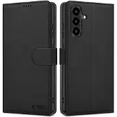 Tech-Protect Samsung Galaxy A36 lompakkokotelo magneetilla ja jalustalla - Musta