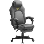 Songmics Pelituoli, Korkeussäädettävä, Pyörivä, Kyyhkynharmaa, Obg072g01