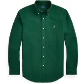 Ralph Lauren Slim Fit Garment-Dyed Oxford Shirt - Green - XS