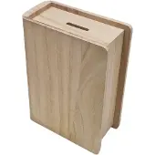 Hobbygroep Wooden Money Box Book Shape Paulownia