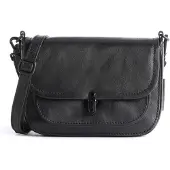 Aunts & uncles Grandma's Luxury Club Mrs. Waffle Crossbody-laukku Nahka 22 cm Musta