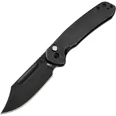 CJRB Pyrite Bowie J1942-BST, Blackwashed AR-RPM9, Blackwashed Steel, pocket knife