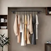 Songmics Vaateripustin, 30x84x7 cm, Musta, Riidepuu, HSR104B01, 30 x 84 x 7 cm, Must
