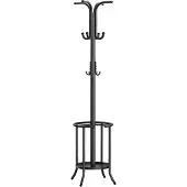 Songmics Naulakko, 12 Koukkua, 175 Cm, Vapaasti Seisova, Musta, Rcr011b01